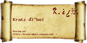 Kratz Ábel névjegykártya
